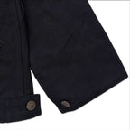 アパレルブランドAmber Threads(アンバースレッズ)のジャケット 襟コーデュロイ コットンキャンバス、3シーズン着まわせる万能アウター。右背面袖口部分。