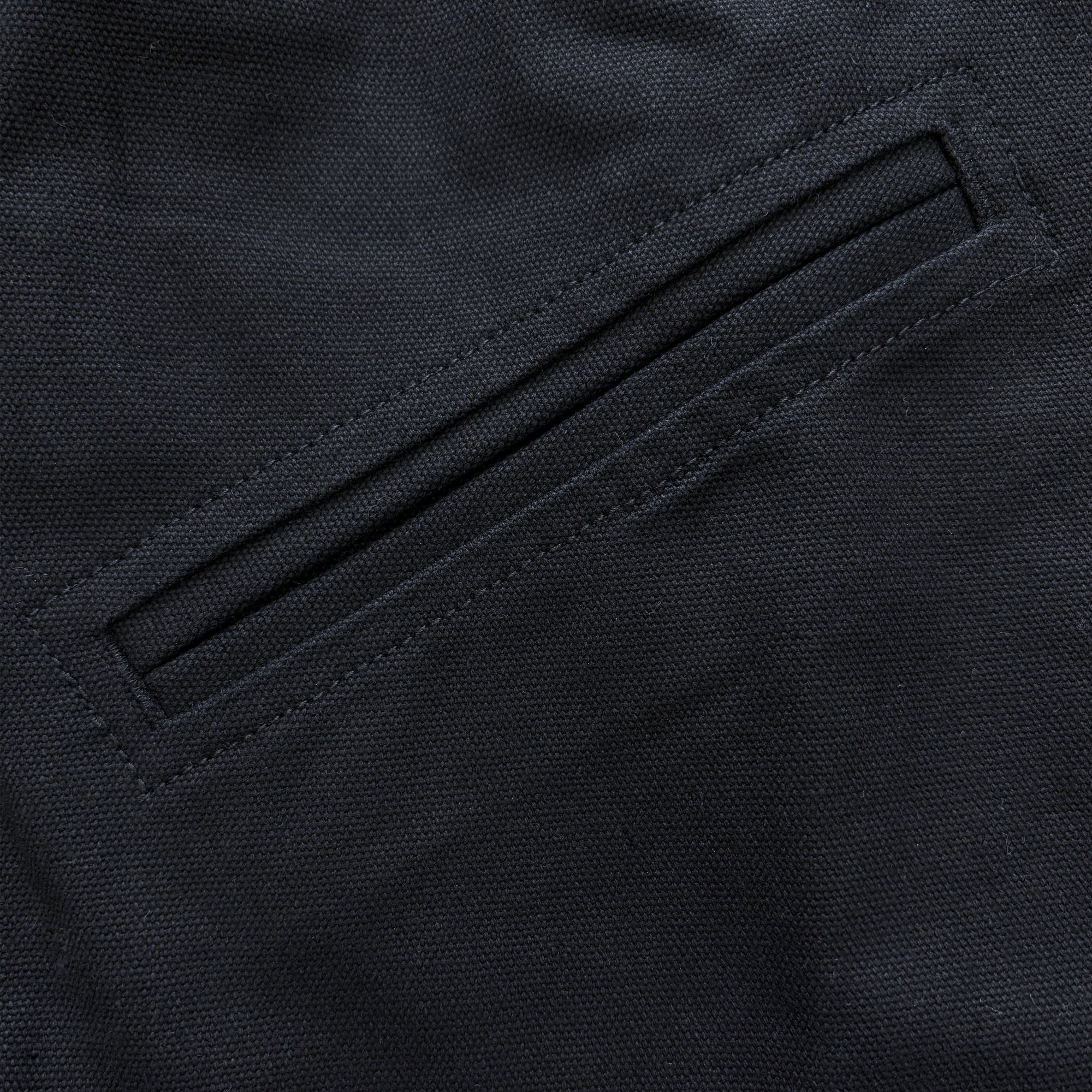 アパレルブランドAmber Threads(アンバースレッズ)のジャケット 襟コーデュロイ コットンキャンバス、3シーズン着まわせる万能アウター。右前のポケット。