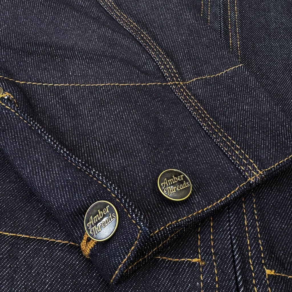 ジャケット 襟コーデュロイ デニムキャンバス / Denim Tracker Jacket 【Amber Threads】