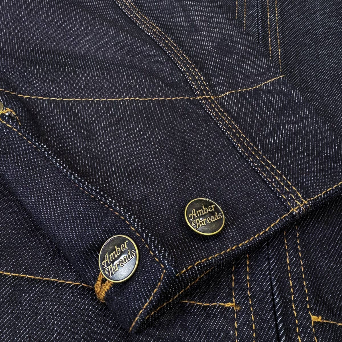 ジャケット 襟コーデュロイ デニムキャンバス / Denim Tracker Jacket 【Amber Threads】