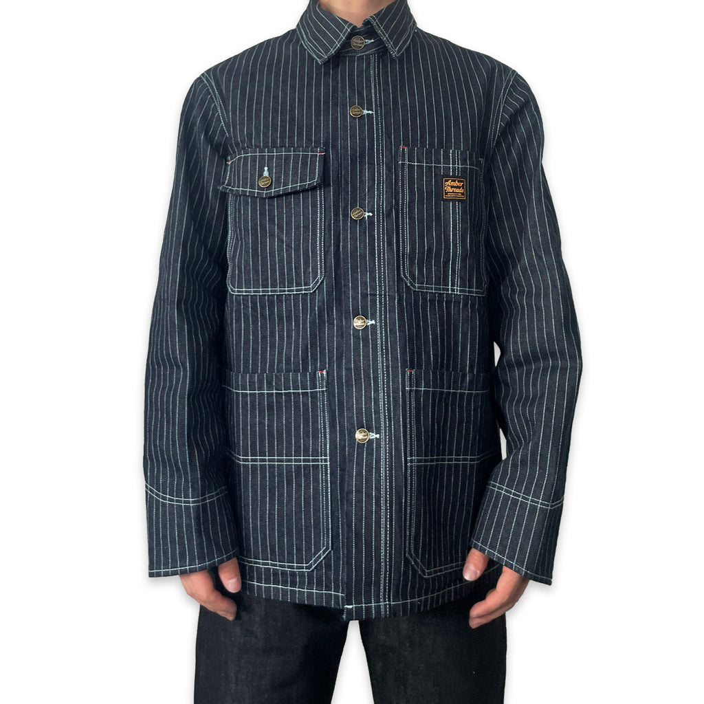 13オンス ヒッコリーデニム カバーオールジャケット/ Hickory Coverall Jacket 【Amber Threads】