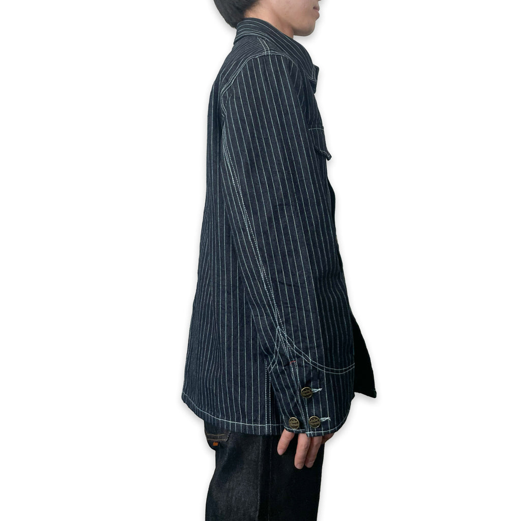 13オンス ヒッコリーデニム カバーオールジャケット/ Hickory Coverall Jacket 【Amber Threads】