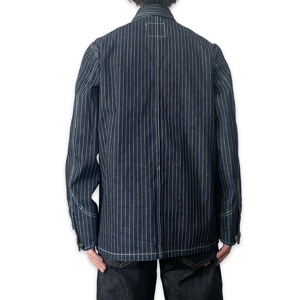 13オンス ヒッコリーデニム カバーオールジャケット/ Hickory Coverall Jacket 【Amber Threads】