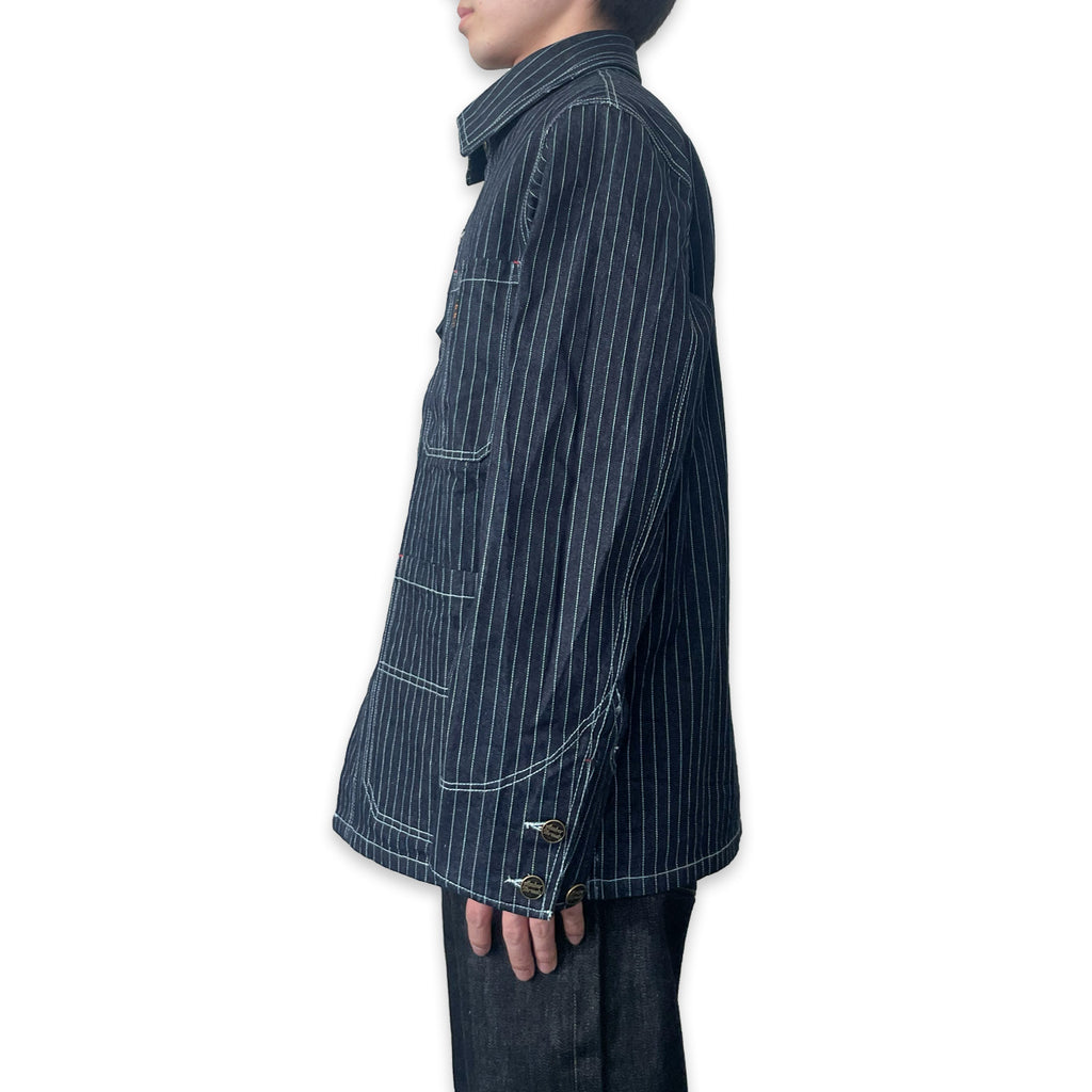 13オンス ヒッコリーデニム カバーオールジャケット/ Hickory Coverall Jacket 【Amber Threads】