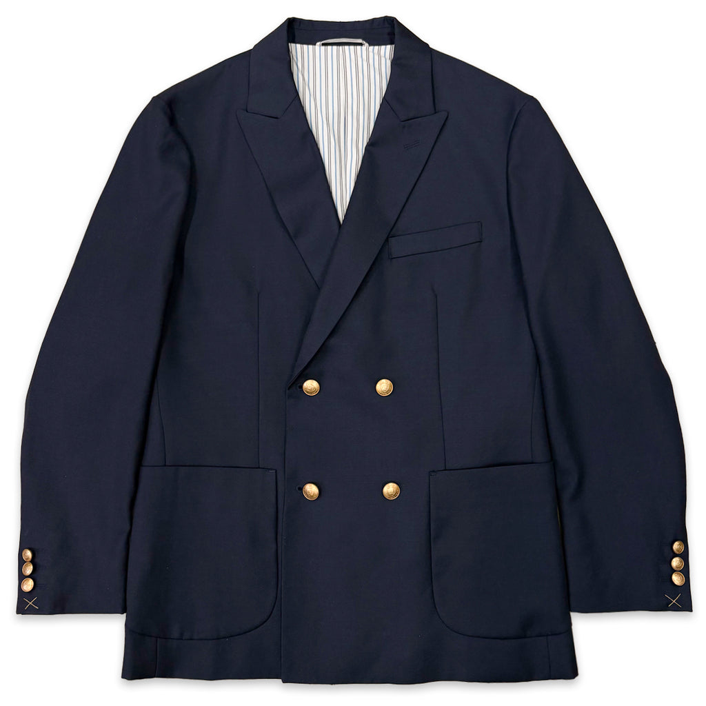 ダブルボタン アイビー 紺ブレザー / Ivy Double Button Navy Jacket 【Amber Threads】