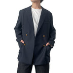 ダブルボタン アイビー 紺ブレザー / Ivy Double Button Navy Jacket 【Amber Threads】