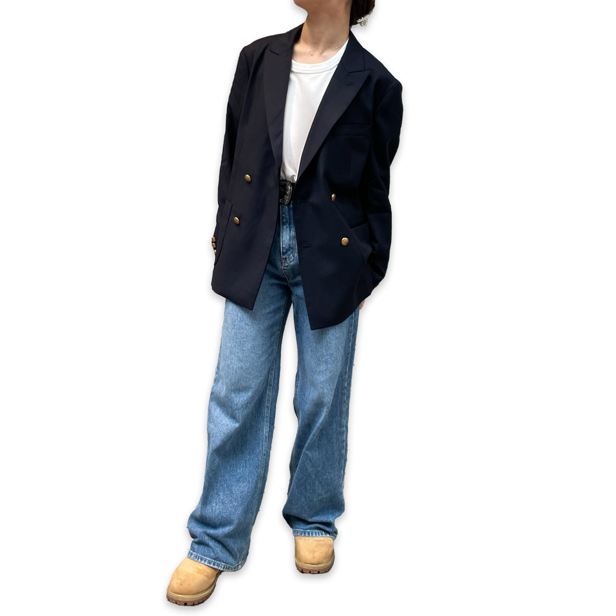ダブルボタン アイビー 紺ブレザー / Ivy Double Button Navy Jacket 【Amber Threads】