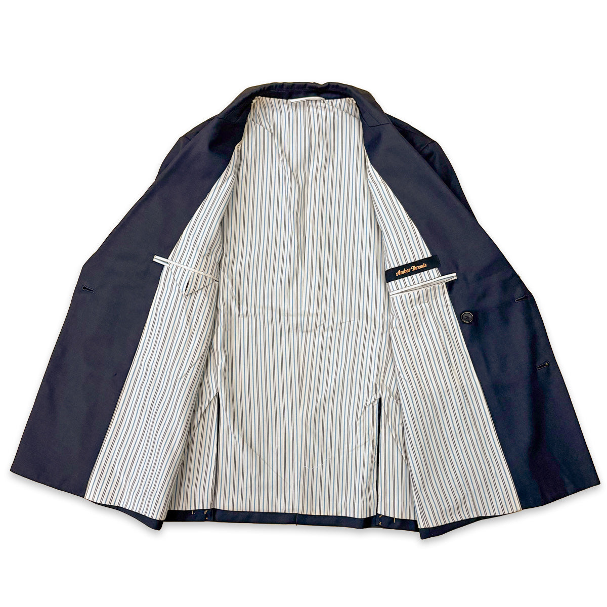 ダブルボタン アイビー 紺ブレザー / Ivy Double Button Navy Jacket 【Amber Threads】