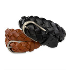 35mm レザー メッシュベルト / 35mm Leather Mesh Belt 【Amber Threads】