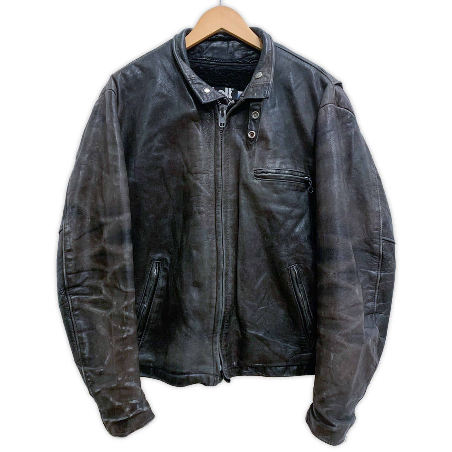 【古着】 Schott レザーシングルライダースジャケット 90s USA製【Schott】