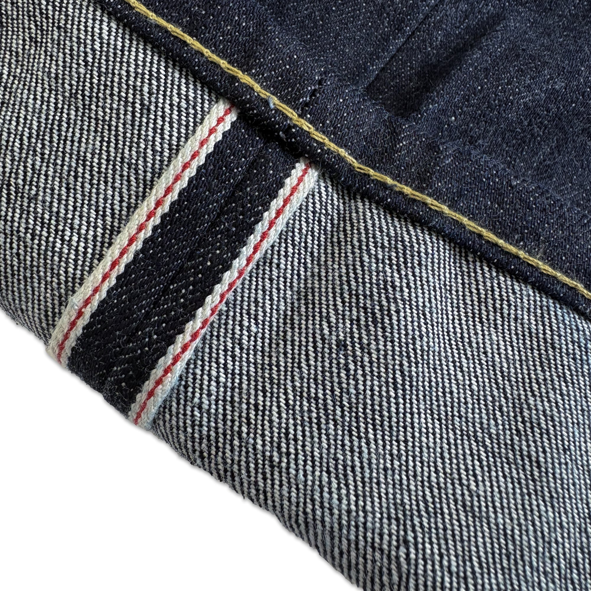 Amber Threads レギュラーストレート デニムパンツ 赤耳セルビッジ ディテール