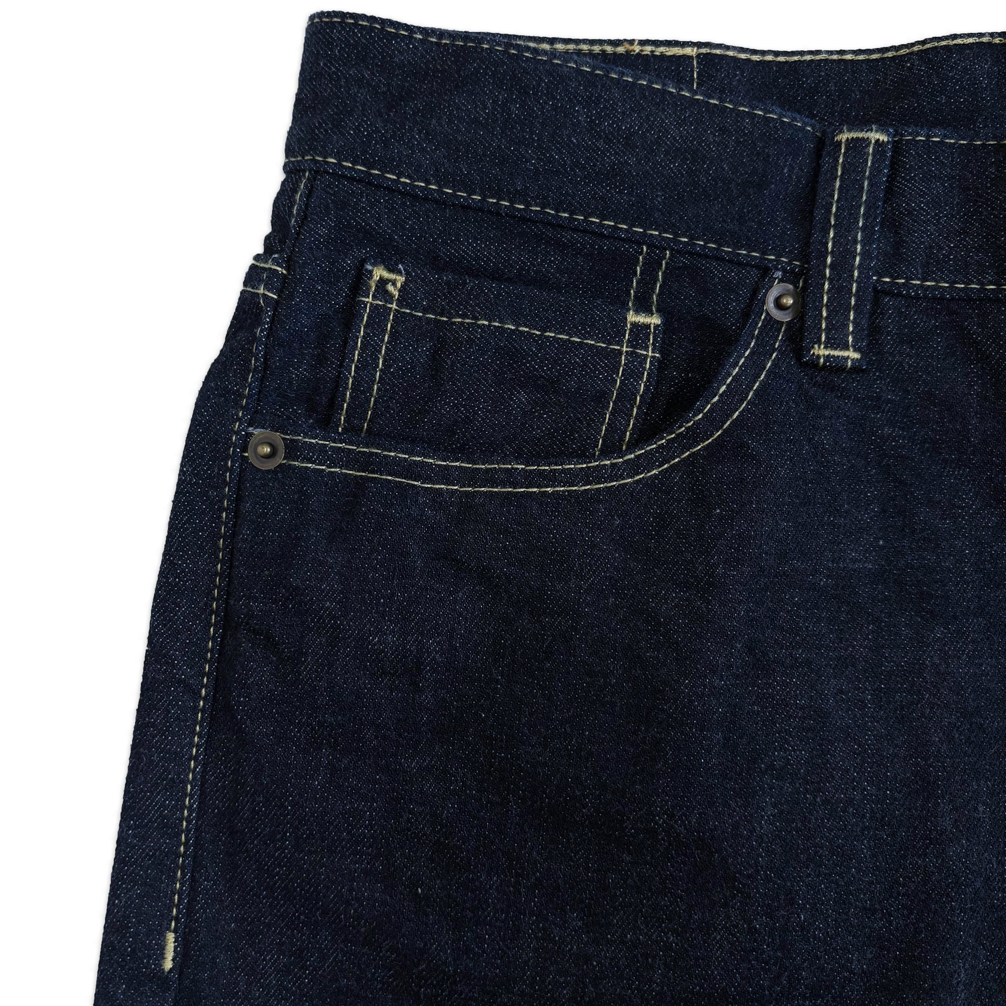 Amber Threads レギュラーストレート デニムパンツ 右ポケット コインポケット ディテール