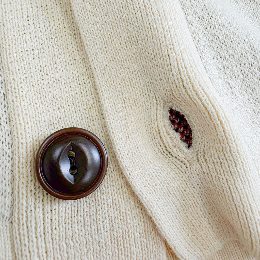 ネイティブ柄 コットンニットカーディガン / Native Cotton Knit Cardigan 【Amber Threads】