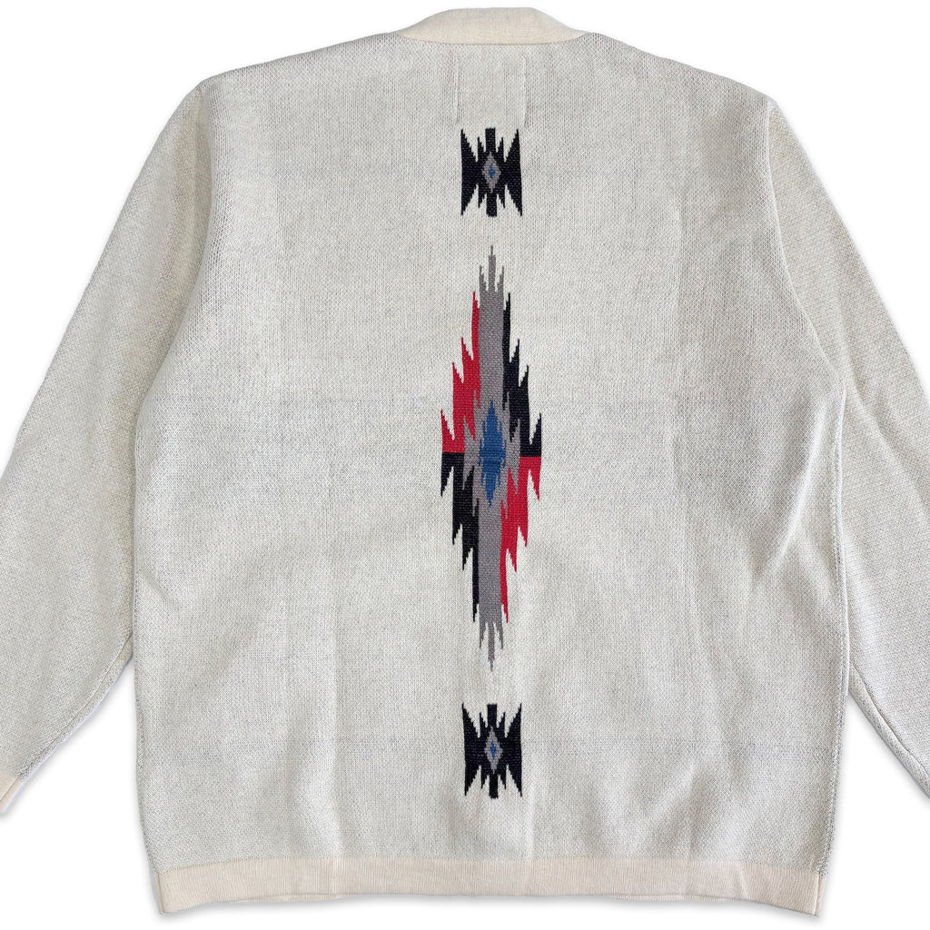 ネイティブ柄 コットンニットカーディガン / Native Cotton Knit Cardigan 【Amber Threads】