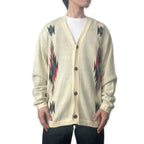 ネイティブ柄 コットンニットカーディガン / Native Cotton Knit Cardigan 【Amber Threads】