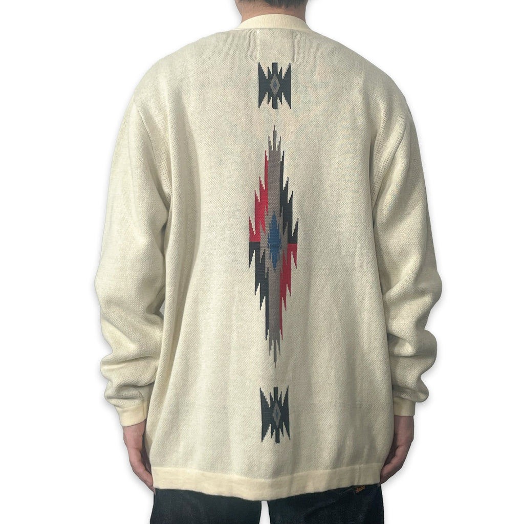 ネイティブ柄 コットンニットカーディガン / Native Cotton Knit Cardigan 【Amber Threads】