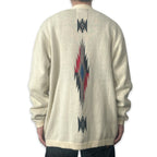 ネイティブ柄 コットンニットカーディガン / Native Cotton Knit Cardigan 【Amber Threads】