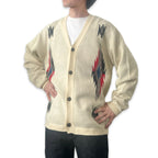 ネイティブ柄 コットンニットカーディガン / Native Cotton Knit Cardigan 【Amber Threads】