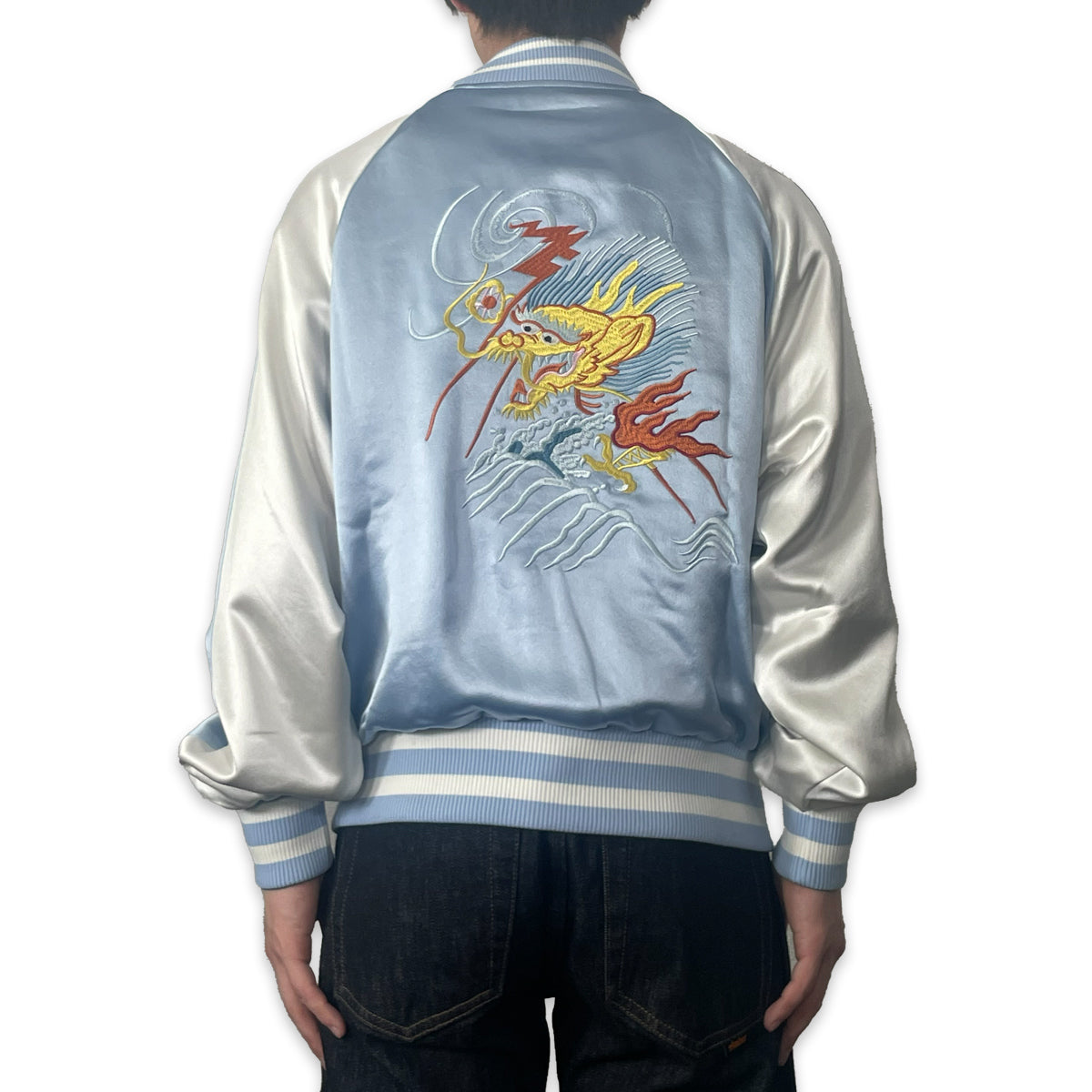 アセテートサテン リバーシブル スーベニアジャケット 鷲 龍 / Reversible Souvenir Jacket 【Amber Threads】