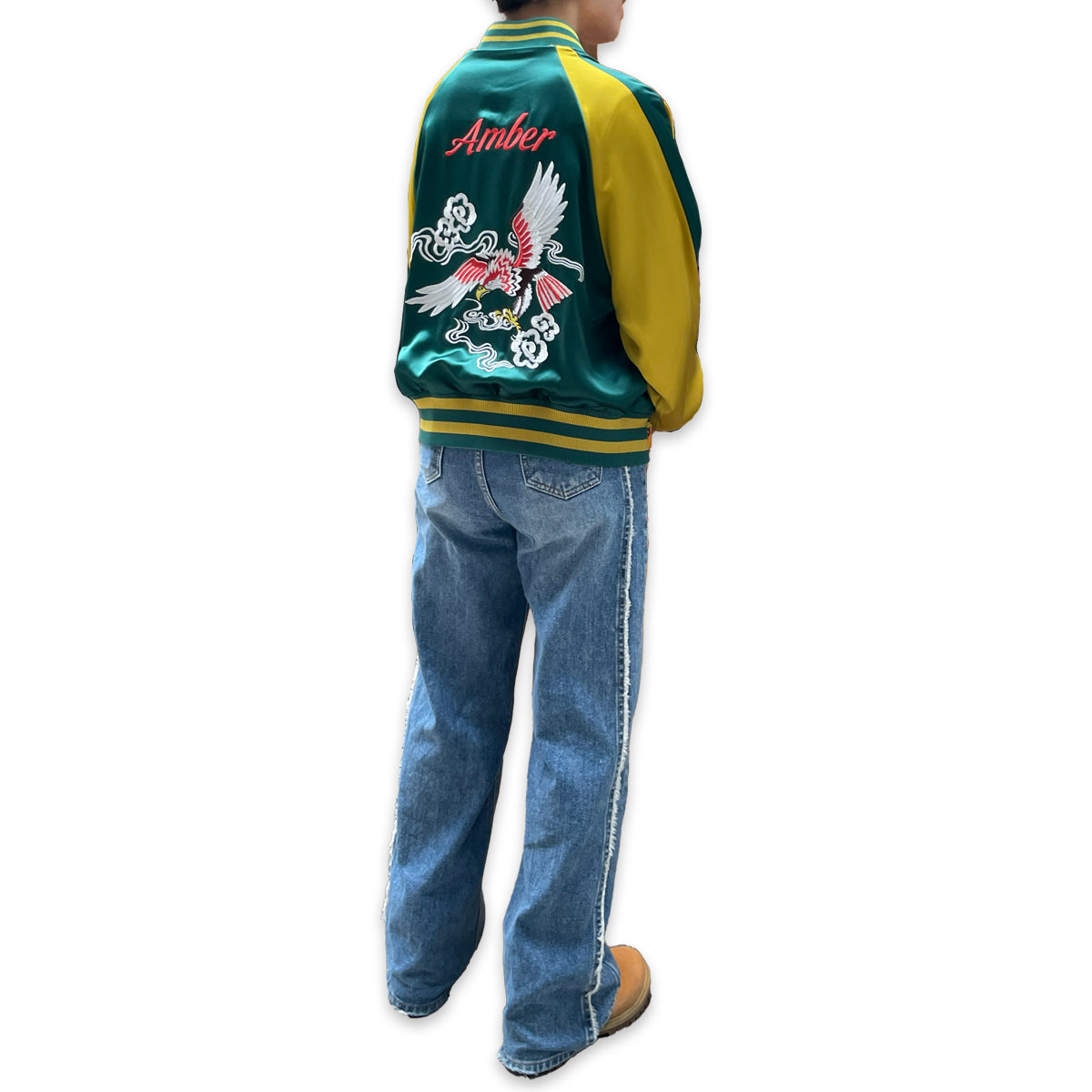 アセテートサテン リバーシブル スーベニアジャケット 鷲 龍 / Reversible Souvenir Jacket 【Amber Threads】
