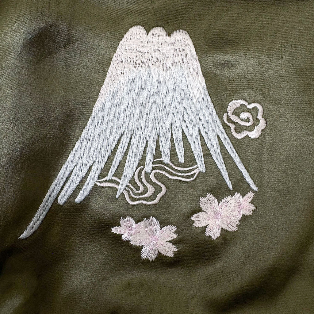 アセテートサテン リバーシブル スーベニアジャケット 舞妓 日本地図/ Reversible Souvenir Jacket 【Amber Threads】