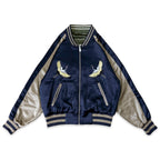 アセテートサテン リバーシブル スーベニアジャケット 舞妓 日本地図/ Reversible Souvenir Jacket 【Amber Threads】