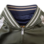 アセテートサテン リバーシブル スーベニアジャケット 舞妓 日本地図/ Reversible Souvenir Jacket 【Amber Threads】
