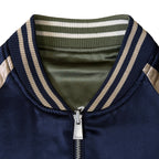 アセテートサテン リバーシブル スーベニアジャケット 舞妓 日本地図/ Reversible Souvenir Jacket 【Amber Threads】