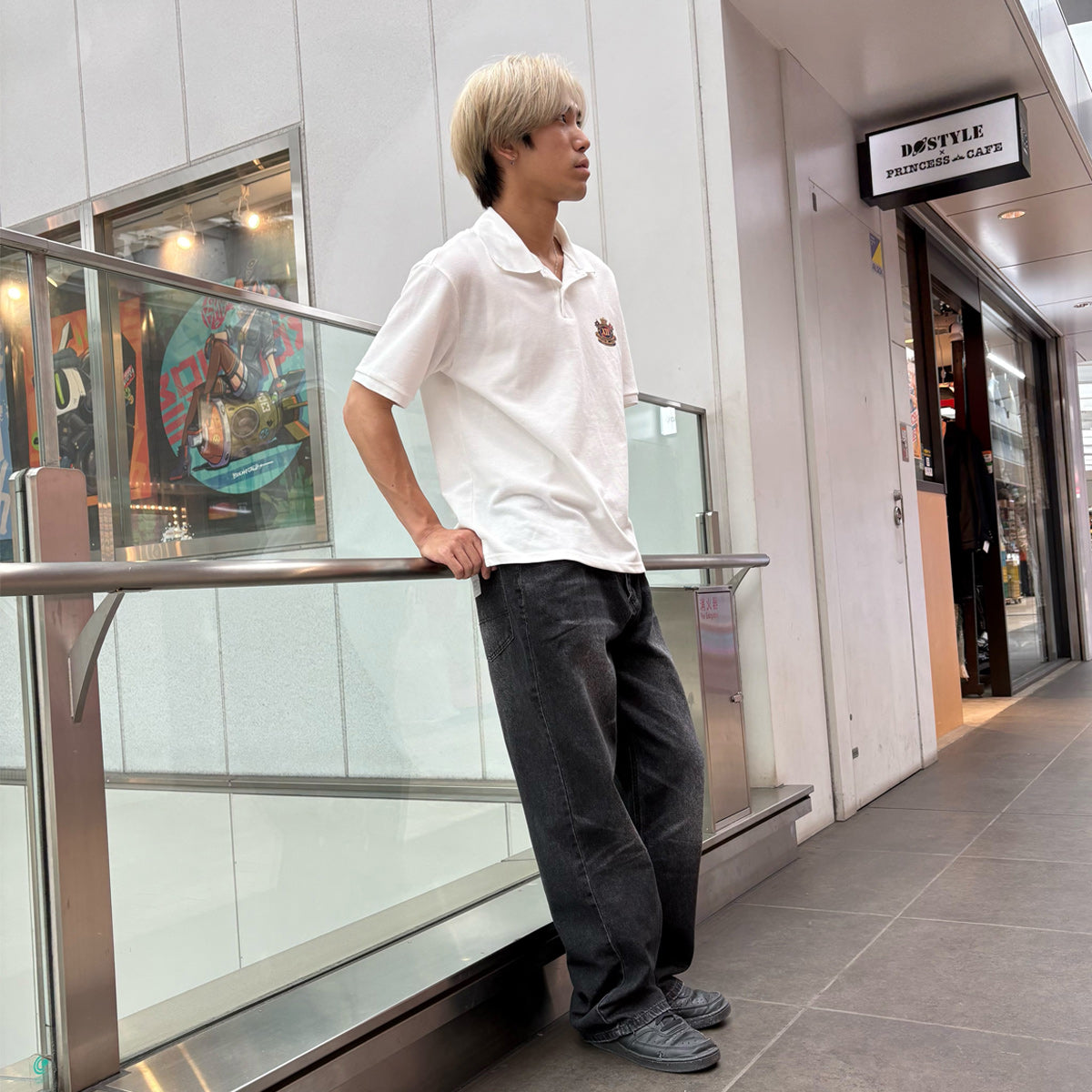 エンブレムプリント 半袖ポロシャツ / S/S Patch Polo Shirt【Amber Street】