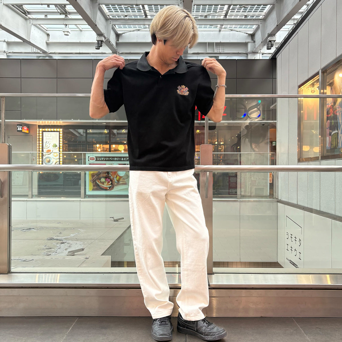 エンブレムプリント 半袖ポロシャツ / S/S Patch Polo Shirt【Amber Street】