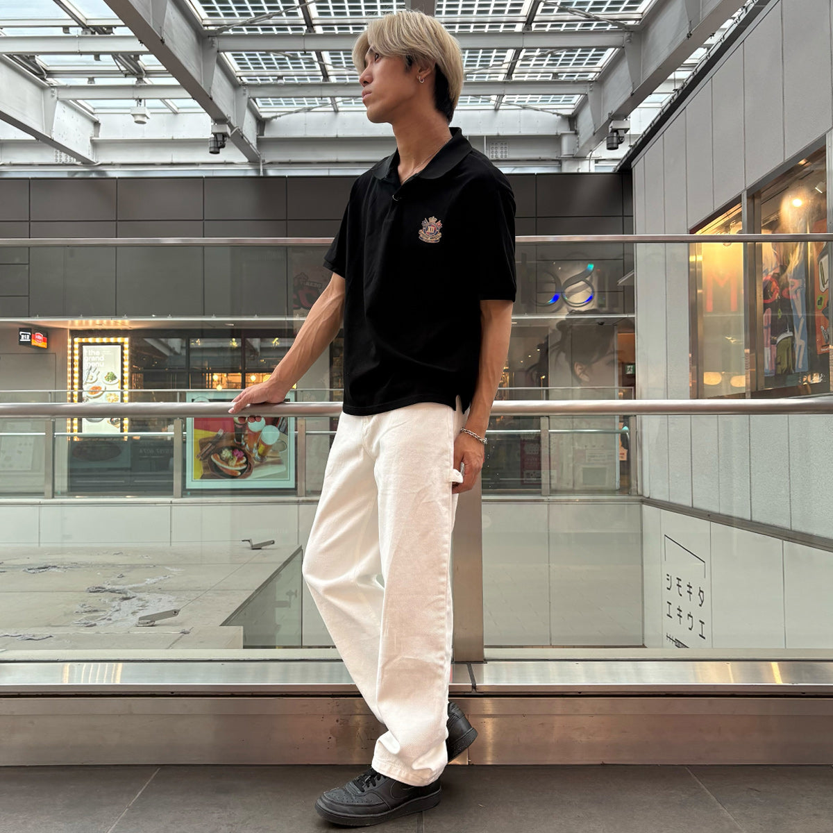 エンブレムプリント 半袖ポロシャツ / S/S Patch Polo Shirt【Amber Street】