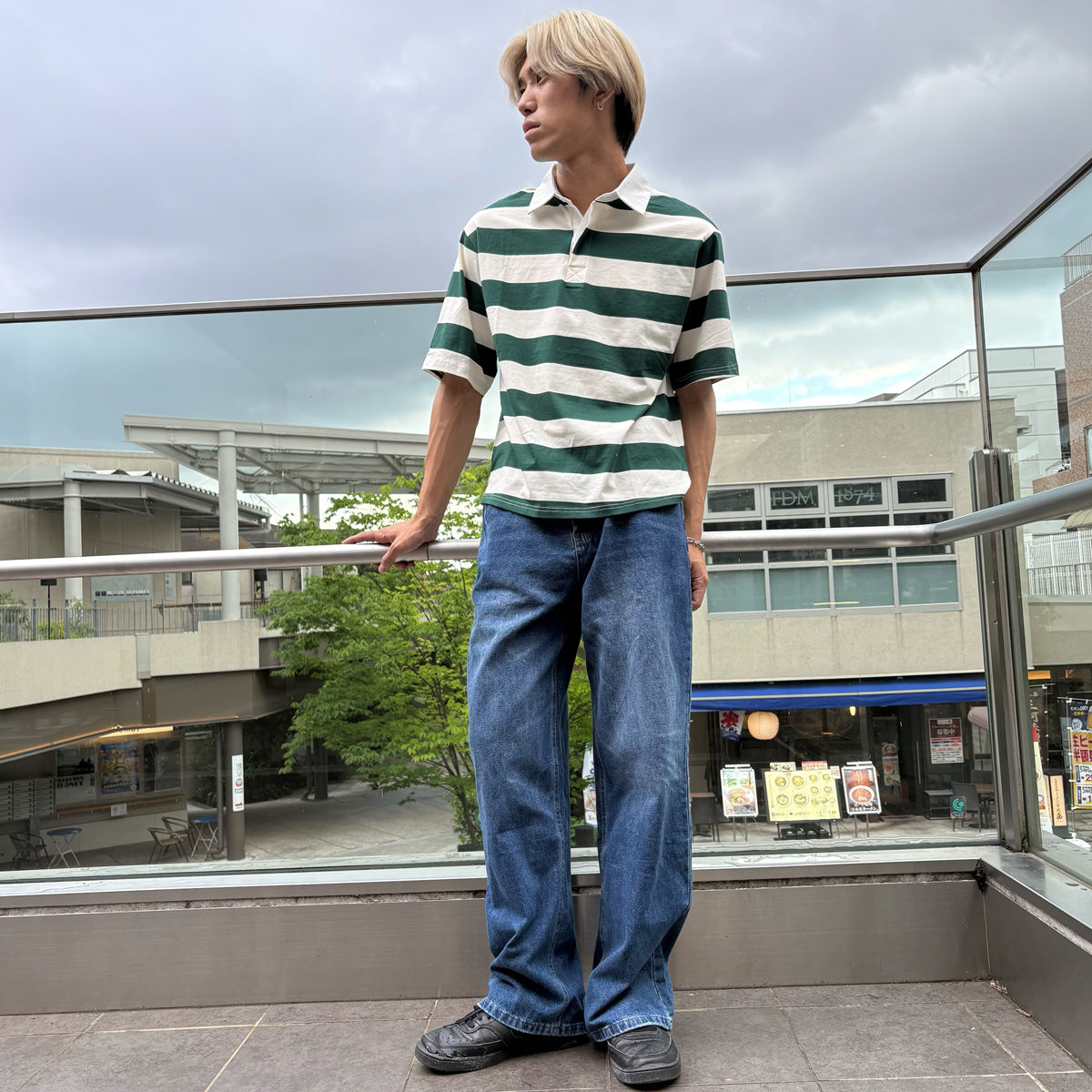 半袖ボーダーラガーシャツ / S/S Rugby Shirt【Amber Street】