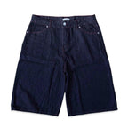 ワイドデニムハーフパンツ / Stripe Wide Denim Half Pant【Amber Street】