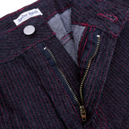 ワイドデニムハーフパンツ / Stripe Wide Denim Half Pant【Amber Street】