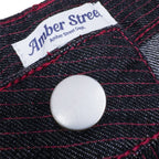 ワイドデニムハーフパンツ / Stripe Wide Denim Half Pant【Amber Street】