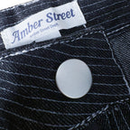 ワイドデニムハーフパンツ / Stripe Wide Denim Half Pant【Amber Street】