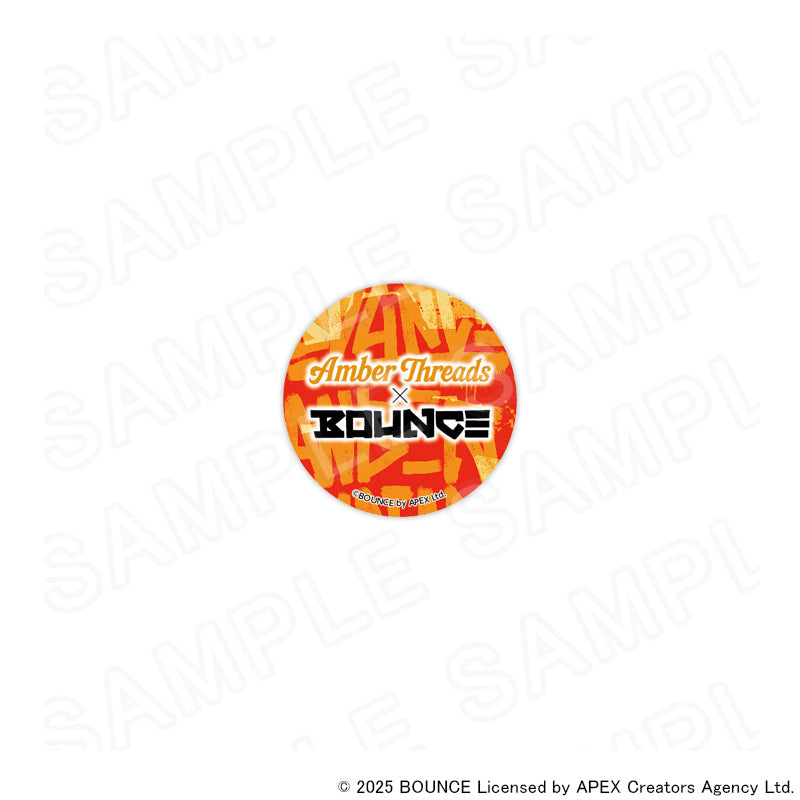 アパレルブランドAmber Threads(アンバースレッズ)と台湾の人気クリエイターBOUNCE(バウンス)のコラボ商品、缶バッジセット(バウンスボーイver.)。