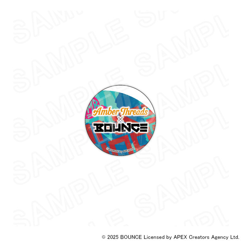 アパレルブランドAmber Threads(アンバースレッズ)と台湾の人気クリエイターBOUNCE(バウンス)のコラボ商品、缶バッジセット(バウンスボムレディver.)。