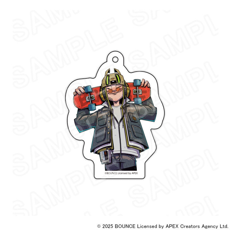 アパレルブランドAmber Threads(アンバースレッズ)と台湾の人気クリエイターBOUNCE(バウンス)のコラボ商品、アクリルキーホルダー(バウンスボーイver.)。