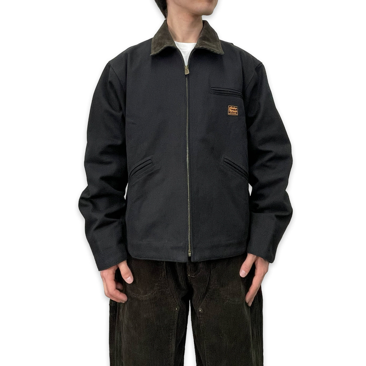 ジャケット 襟コーデュロイ コットンキャンバス / Cotton Tracker Jacket 【Amber Threads】