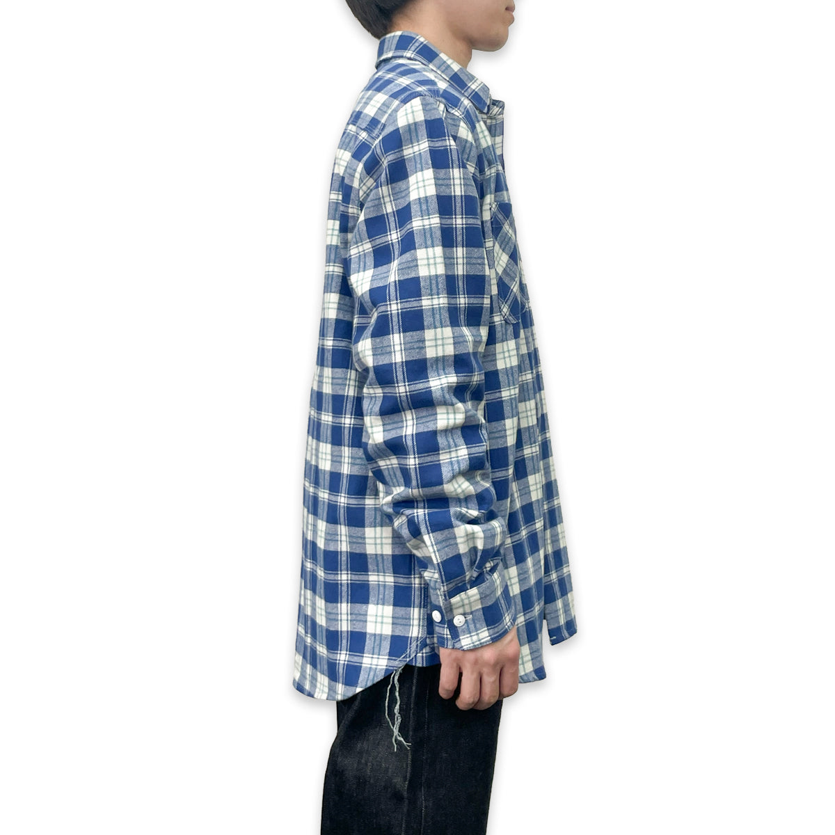 先染めコットン チェックフランネルワークシャツ / Cotton Flannel Check Shirt 【Amber Threads】
