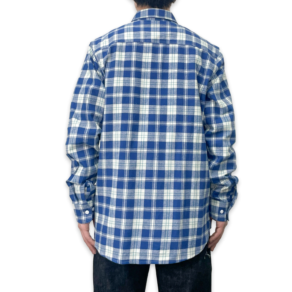 先染めコットン チェックフランネルワークシャツ / Cotton Flannel Check Shirt 【Amber Threads】