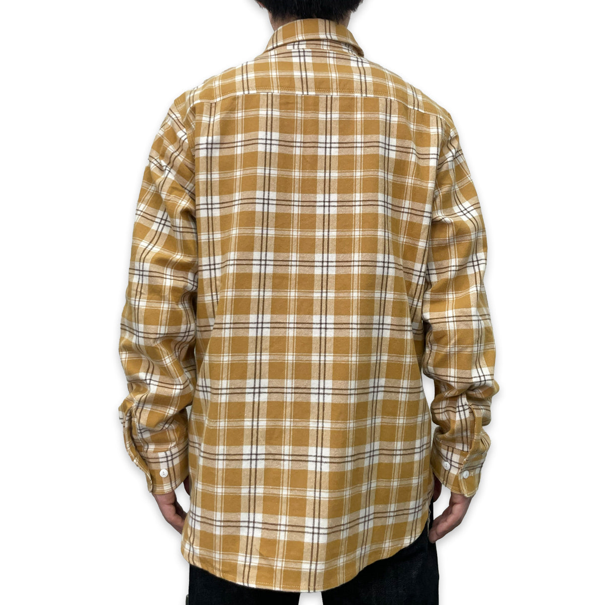 先染めコットン チェックフランネルワークシャツ / Cotton Flannel Check Shirt 【Amber Threads】