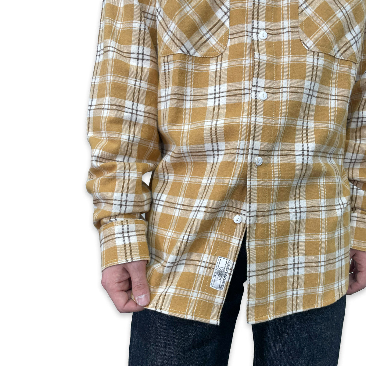 先染めコットン チェックフランネルワークシャツ / Cotton Flannel Check Shirt 【Amber Threads】