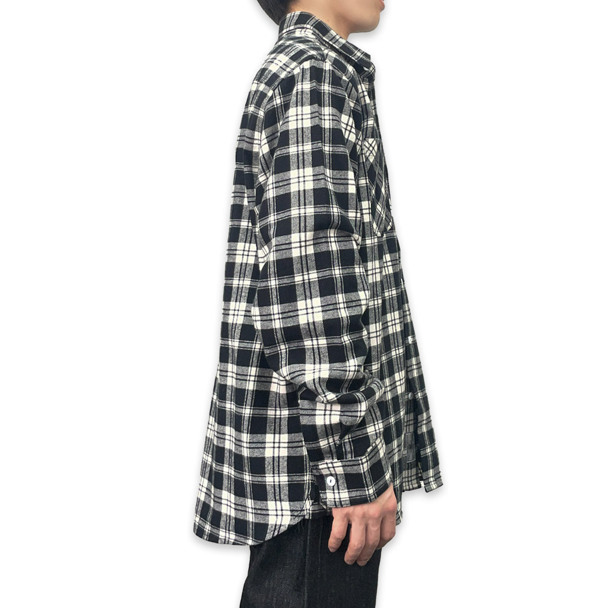 先染めコットン チェックフランネルワークシャツ / Cotton Flannel Check Shirt 【Amber Threads】