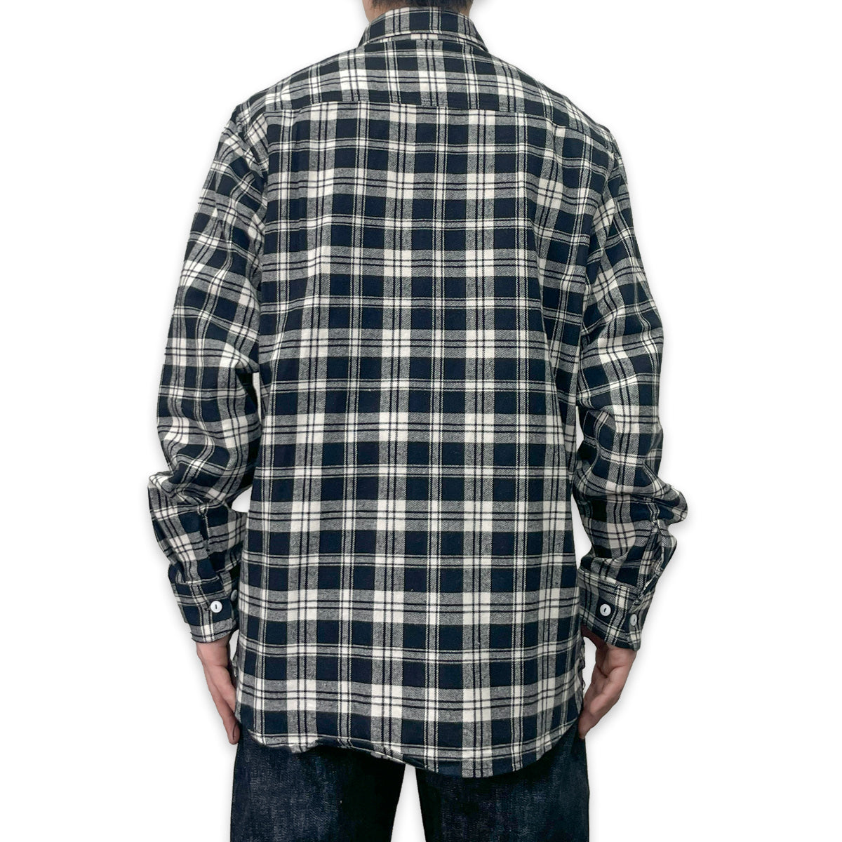 先染めコットン チェックフランネルワークシャツ / Cotton Flannel Check Shirt 【Amber Threads】
