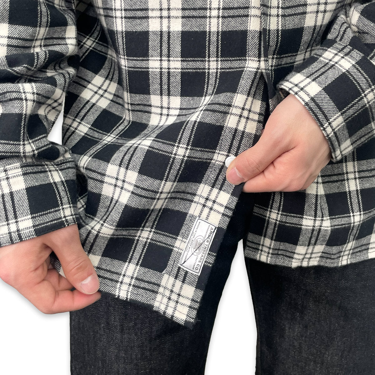 先染めコットン チェックフランネルワークシャツ / Cotton Flannel Check Shirt 【Amber Threads】